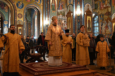 Архиерейское богослужение в канун Недели 27-й по Пятидесятнице