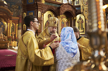 Воскресное архиерейское богослужение в Благовещенском кафедральном соборе