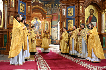 Архиерейское богослужение в Благовещенском кафедральном соборе г. Воронежа