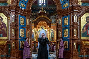 Накануне Недели Торжества Православия митрополит Воронежский и Лискинский Леонтий возглавил воскресное всенощное бдение